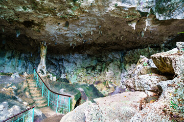 Cave at Los Tres Ojos National Park in Santo Domingo, Dominican Republic