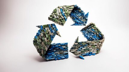 リサイクルマーク・エコロジー・エコフレンドリー・サステナブル・循環のイメージ
 - obrazy, fototapety, plakaty