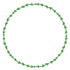 Leaves cilcular frame decoration