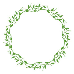 Leaves cilcular frame