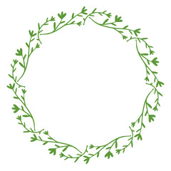 Leaves cilcular frame