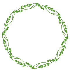 Leaves cilcular frame