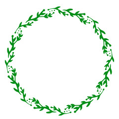 Leaves cilcular frame