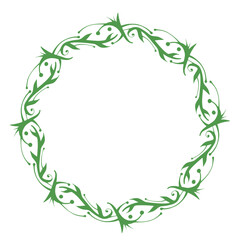 Leaves cilcular frame