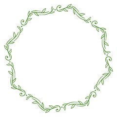 Leaves cilcular frame