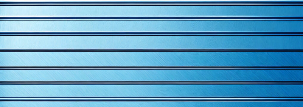 Light blue corrugated metal sheet background, Blue metal. the texture of the corrugated surface.