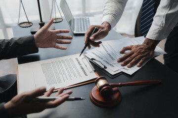 Lawyers give advice to clients and draft contracts. Lawyers seek legal information to plan for representing clients in cases and draft case employment contracts, using the law. Lawyer concept.