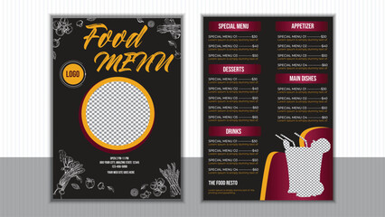 Vector Restaurant Food Menu Layout