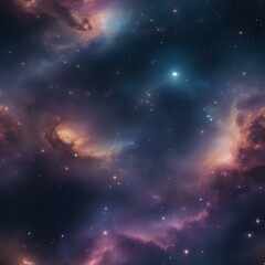 Obraz na płótnie Canvas A pixelated nebula swirling in a cosmic ocean of data2