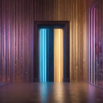 A glitched doorway revealing a parallel universe of binary wonders1