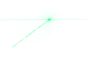 Digital png illustration of green glowing light on transparent background