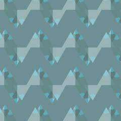 Digital png illustration of blue mountain pattern on transparent background