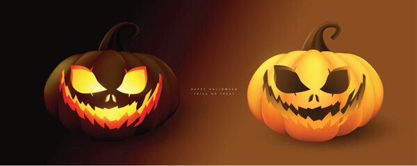 Halloween pumpkin Lantern element design