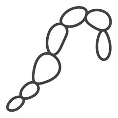 Bacteria Microbe vector concept line icon or sign