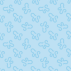 Line Bacteria vector concept blue seamless pattern