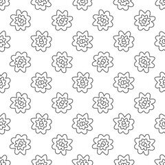 Simple Bacteria vector concept line seamless pattern
