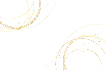 和紙、金色の輪、円形の重なり、和風　（アブストラクト）背景は透明