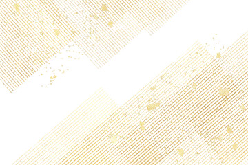 和紙、金色の線の重なり、和風　（アブストラクト）背景は透明 - 641935974