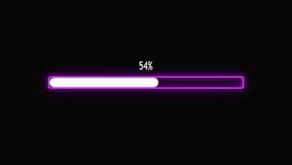 abstract glowing neon loading bar illustration background 4k 