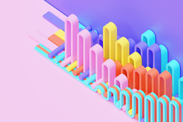 3d illustration  colorful pattern in geometric ornamental style . Abstract  geometric background, texture  .  Pattern Floor Mosaic