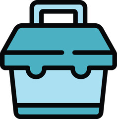 Pliers toolbox icon outline vector. Tool kit. Repair carpenter color flat