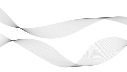 Abstract wave element for design. Digital frequency track equalizer. Stylized line art background. Vector illustration. Wave with lines created using blend tool. Curved wavy line, smooth stripe.