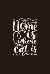 vector cat t shirt design template