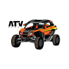 atv vector offroad car can am vector © R the Gaok