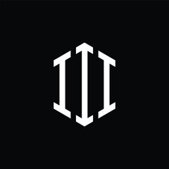 i logo design geometric initial i letter