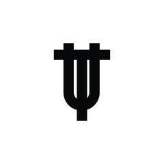 ut logo design initial letter
