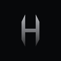 h logo design initial letter