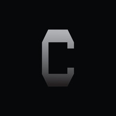 c logo design initial letter