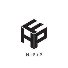 fph logo design initial letter box geometric