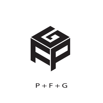 fgp logo design initial letter box geometric