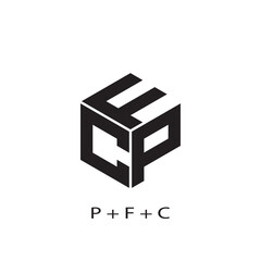 fcp logo design initial letter box geometric