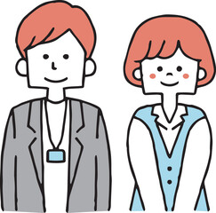 会社員の男女