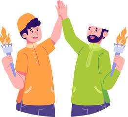 Ramadhan Character Illustration
