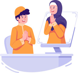 Fototapeta premium Ramadhan Character Illustration 