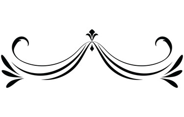 Vintage lines. Decorative elements. Border flower collection.
