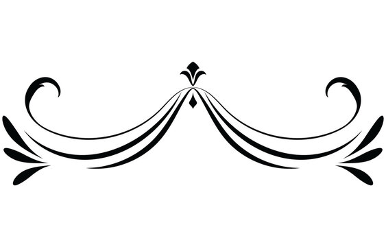 Vintage lines. Decorative elements. Border flower collection.