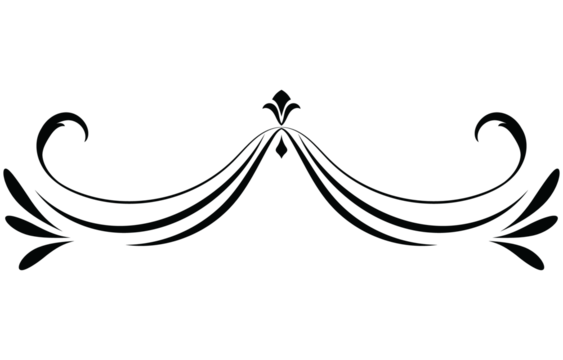 Vintage lines. Decorative elements. Border flower collection.