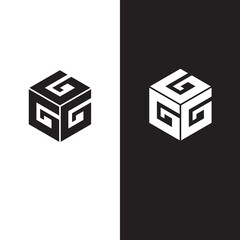 g logo design box geometric shape minimalist