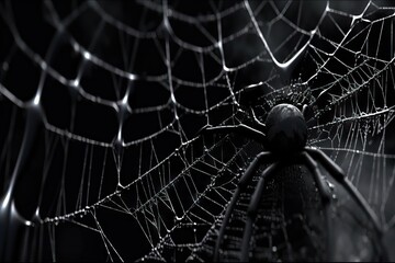 real spider's banner web background realistic web frame webs spider's halloween silhouette spider creepy Real black web creepy scarey web skittish halloween spider's spider black spider web banner