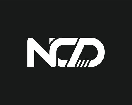 Triple Letter 'NCD' Logo Design Illustration Template.