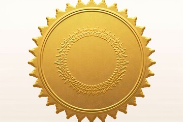 insignia quality isolated realistic isolated insurance stamp guarantee certificate seal empty gold sticker Gold label yellow paper credentials notary secure certificate secu seal ploma blank secret