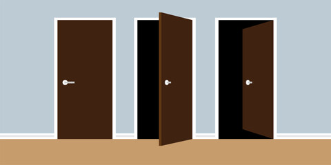 Doors Vector Illustration Art Set