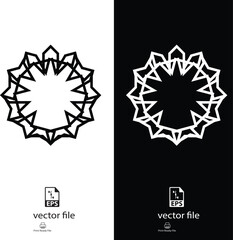 golden & black mandala design vector