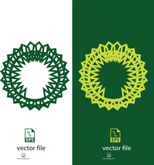 golden & black mandala design vector