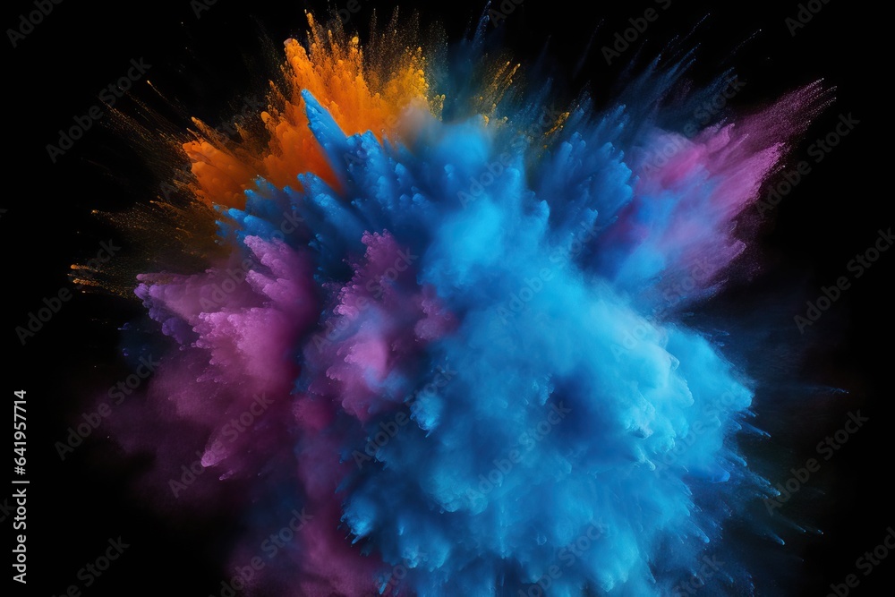 Wall mural isolated dust dust art background abstract explode splash abstract backdrop paint colorful explosion