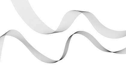 Abstract wave element for design. Digital frequency track equalizer. Stylized line art background. Vector illustration of wavy lines. Black and gray color.